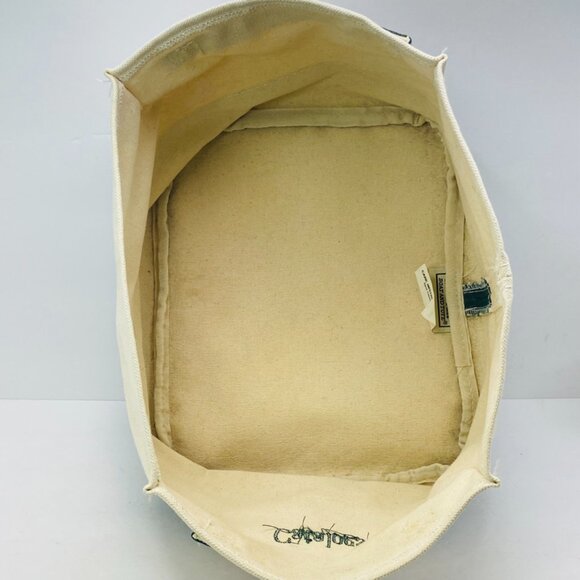 LL BEAN Canvas Catalog Storage Tote 100% Cotton Heavy Canvas 8" x 9.5" x 8” - Picture 9 of 14